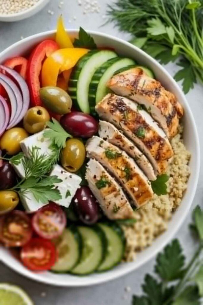 Greek Chicken Quinoa Bowl A Fresh, Flavorful and Healthy Meal Prep Favorite 4 How to Make a Greek Chicken Quinoa Bowl