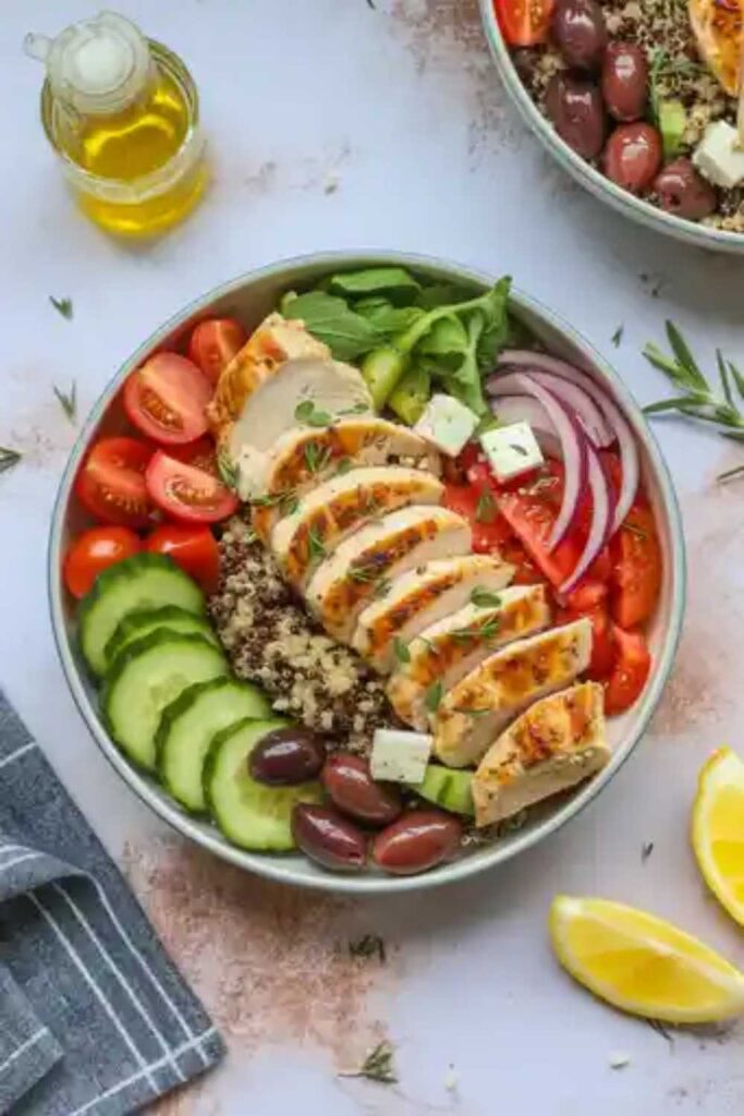Greek Chicken Quinoa Bowl A Fresh, Flavorful and Healthy Meal Prep Favorite 3 Ingredients You Need to Make a Greek Chicken Quinoa Bowl