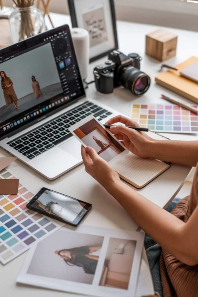 Behind the Scenes at Slimming Violet A Complete Inside Look at Your Favourite Healthy Lifestyle Hub 6 Photography Editing and Aesthetic Planning How Slimming Violet Creates Beautiful Content