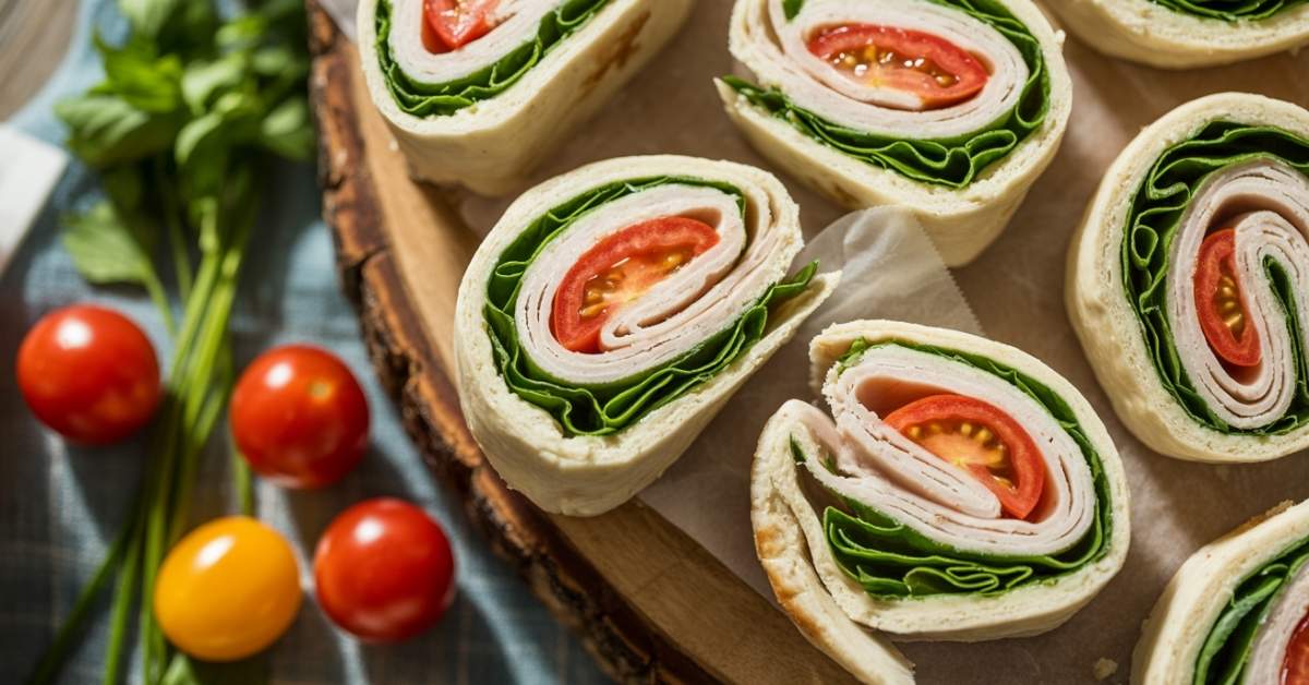Turkey & Tomato Pinwheel Sandwiches