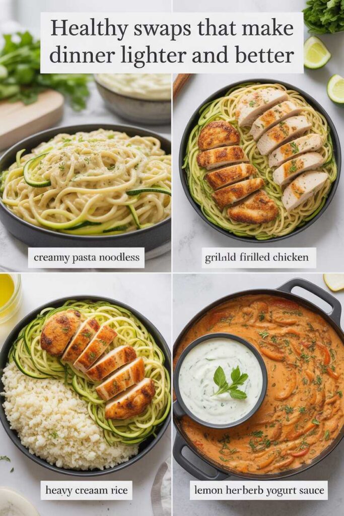 25+ Healthy Dinner Ideas for Cozy, Delicious, and Easy Homemade Meals 6 Healthy Swaps That Make Dinner Lighter and Better