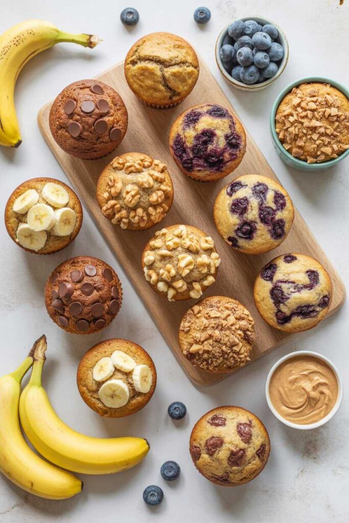 Easy & Delicious Banana Bread Muffins Ideas A Homemade, Beginner-Friendly Comfort Recipe You’ll Love 4 Flavor Variations to Make Banana Bread Muffins Unique