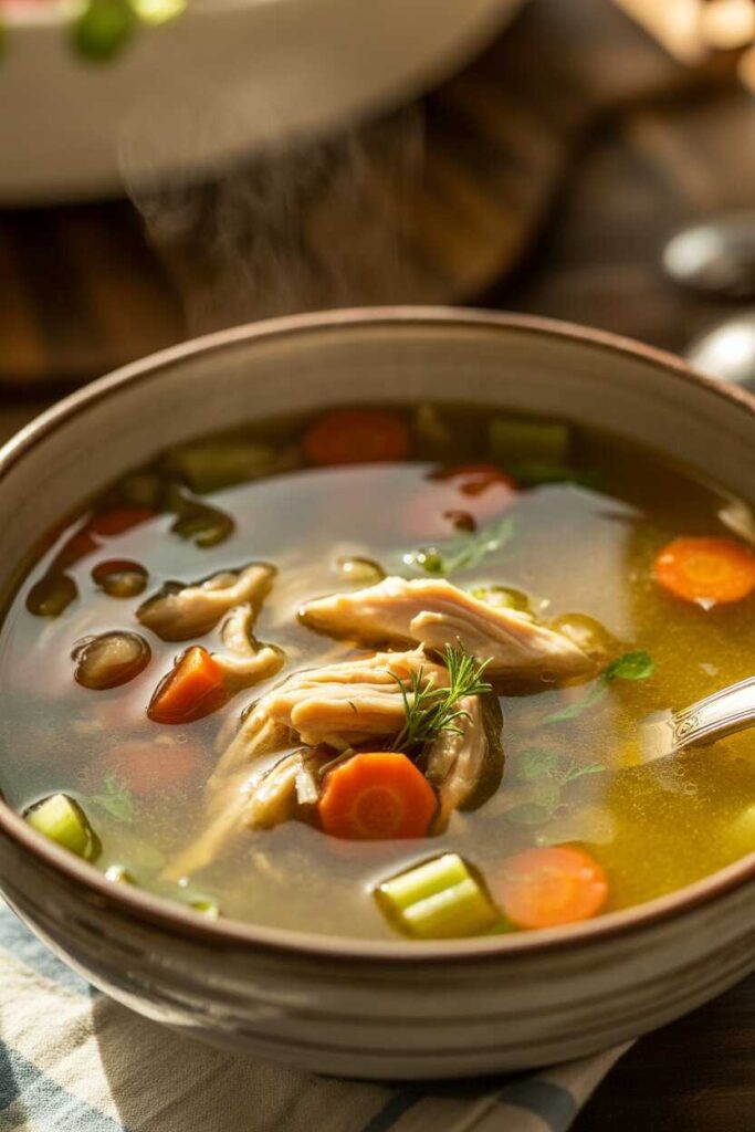 12+ Cozy & Delicious Sick Food Ideas Easy, Homemade Comfort Recipes to Help You Feel Better 3 Homemade Chicken Soup With Herbs