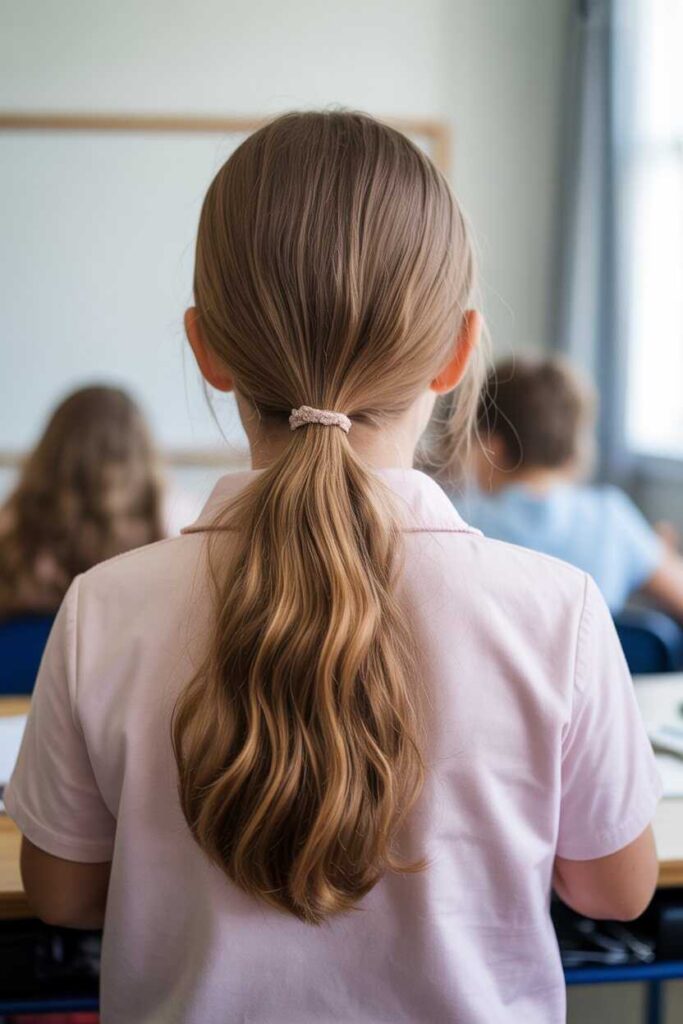 27 Easy Hairstyles for Long Hair for School That Look Cute All Day (2026 Guide) 3 Classic ponytail styles that work for school days