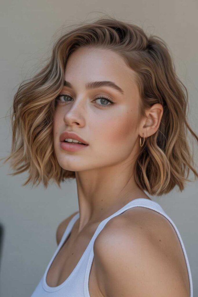57+ Short Wavy Hairstyles to Try in 2026 for Effortless, Modern Style 4 Short Wavy Lob for Versatile Everyday Styling