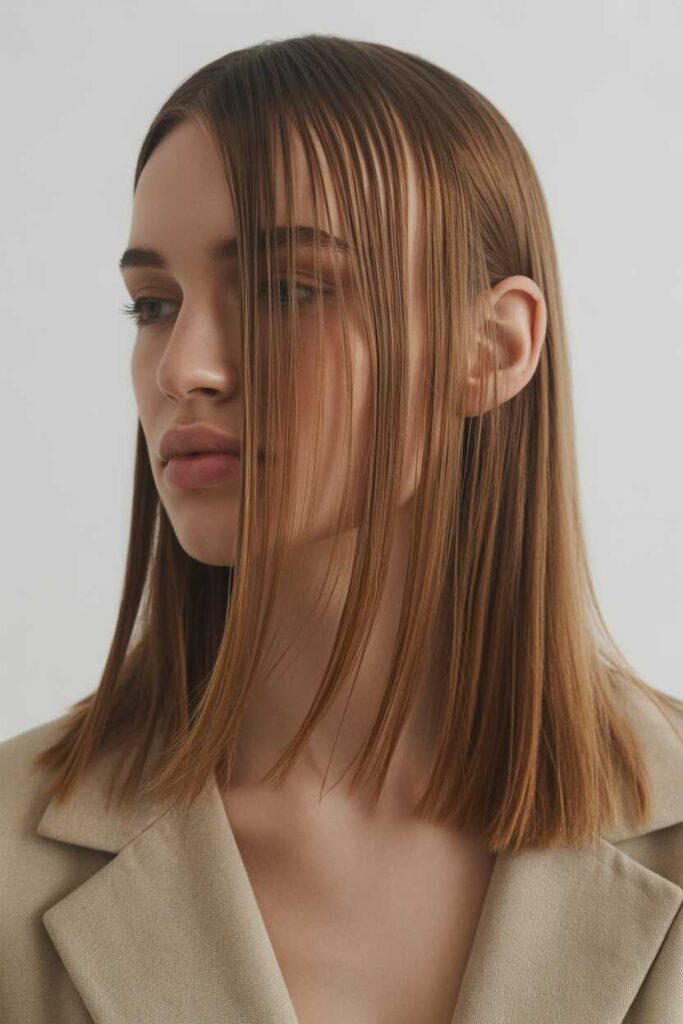 25+ Chic Hairstyles for Women in 40s to Try in 2026 6 Sleek Straight Style Minimalist Sophistication