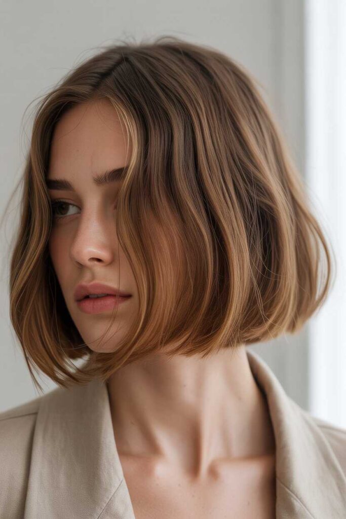 25+ Chic Hairstyles for Women in 40s to Try in 2026 2 Soft Layered Bob Effortless Elegance for Any Face Shape