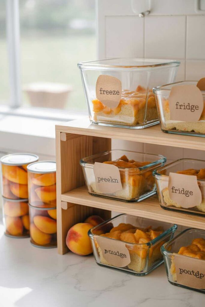 Easy & Delicious Peach Dump Cake with Canned Peaches Ideas 11 Storage and Meal-Prep Ideas