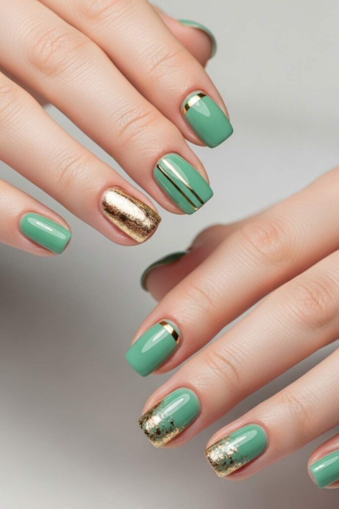 Jade and Gold Nails The Ultimate Guide to Elegant, Modern Nail Art 7 Budget-Friendly Jade and Gold Nail Ideas