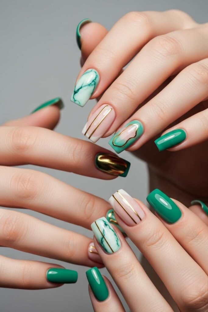 Jade and Gold Nails The Ultimate Guide to Elegant, Modern Nail Art 2 Latest Trends in Jade and Gold Nails