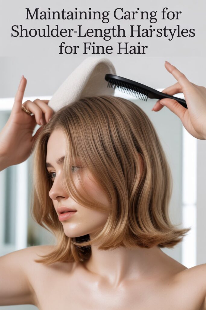 Shoulder Length Hairstyles for Fine Hair The Complete Style & Volume Guide 8 How to Maintain & Care