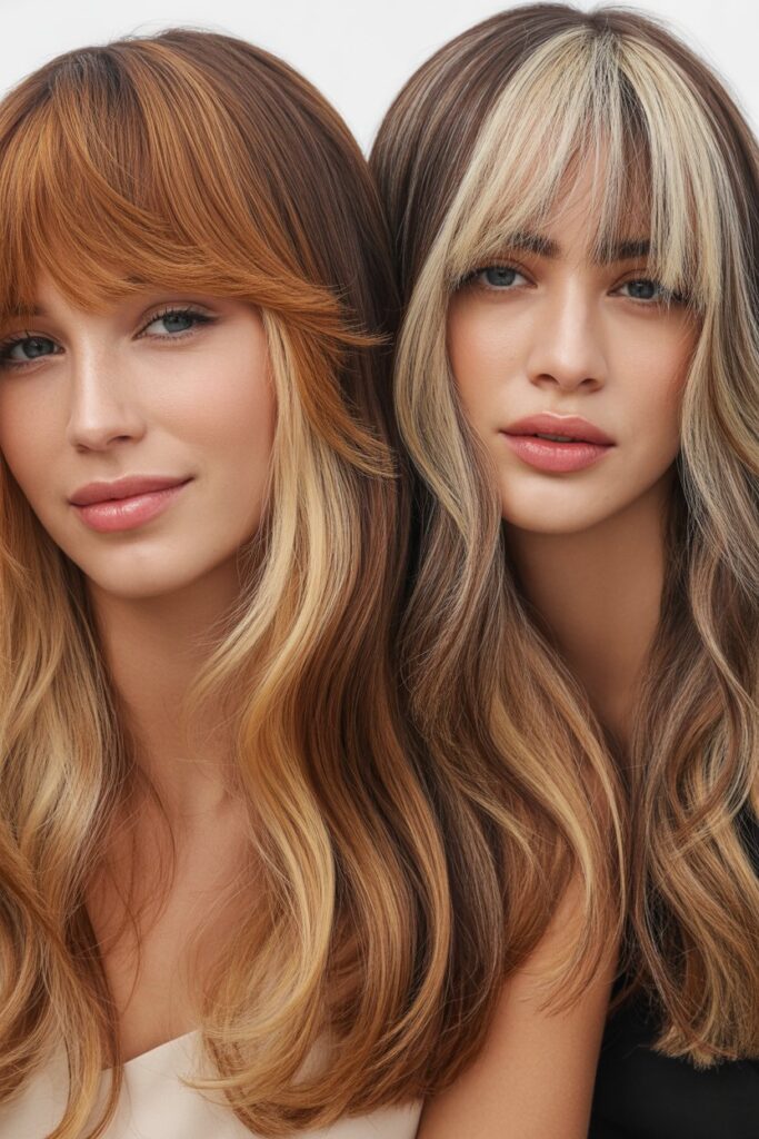 Long Hairstyles with Bangs The Ultimate Style Guide 4 Seasonal Colors & Combinations