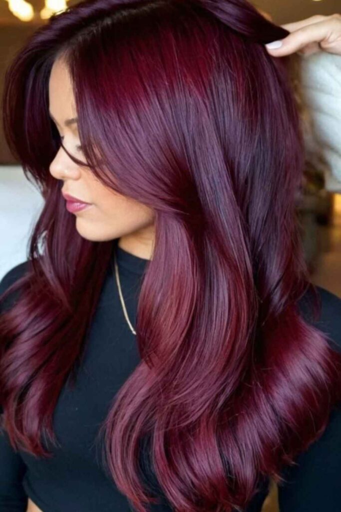 Dark Red Hair: 35 Stunning, Wearable Color Ideas to Flatter Every Skin Tone & Eye Color 4 10 Best Dark Red Hair Color Ideas