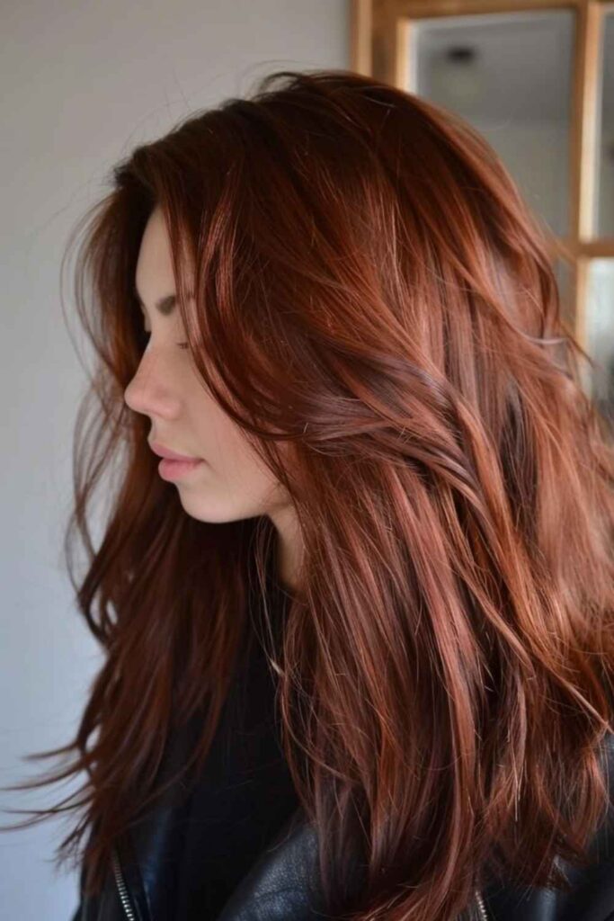 Dark Red Hair: 35 Stunning, Wearable Color Ideas to Flatter Every Skin Tone & Eye Color 2 Reddish-Brown Ends
