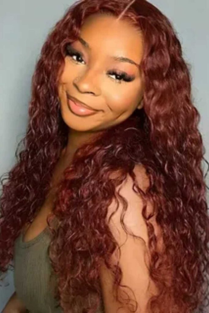 Dark Red Hair: 35 Stunning, Wearable Color Ideas to Flatter Every Skin Tone & Eye Color 3 Reddish-Brown Waves
