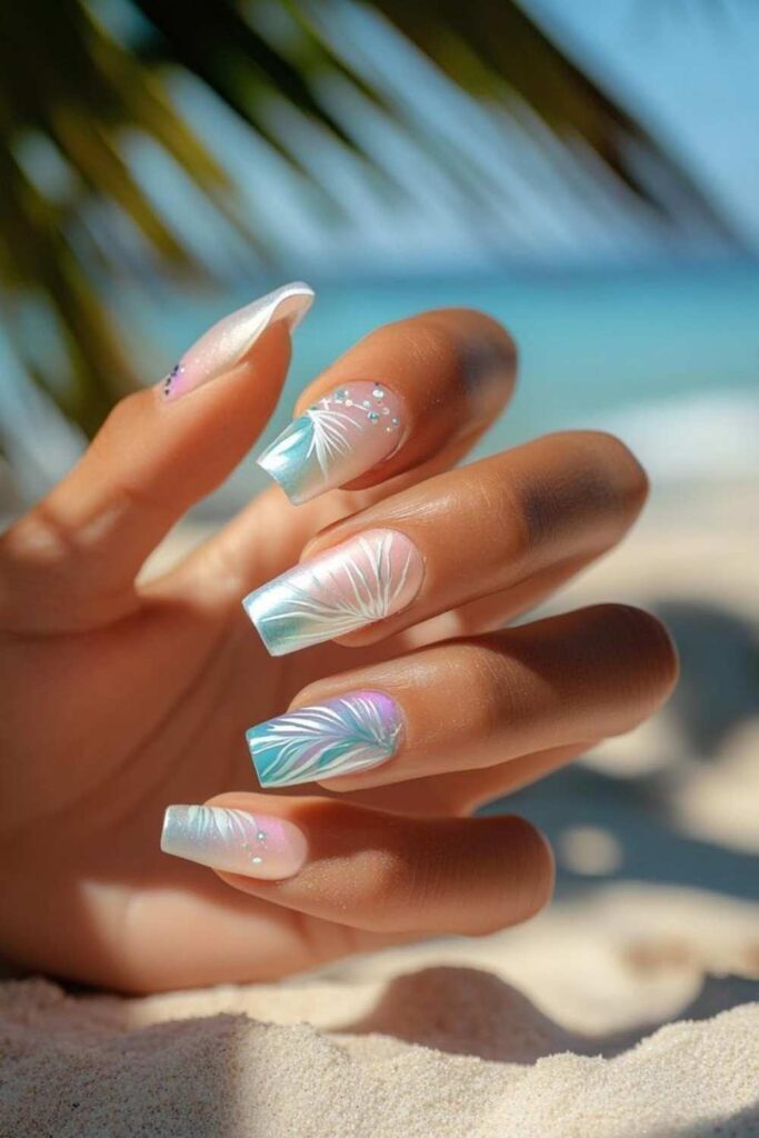 55 Summer French Tip Nail Designs That Feel Fresh, Chic, and Trendy in 2026 8 Tropical and Vacation-Inspired French Tip Nails