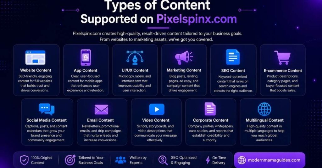 What Is Pixelspinx Com Complete Guide to Features, Safety & How It Works 2 Types of Content Supported on Pixelspinx Com